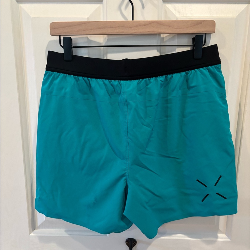 Men's Turquoise Athletic Shorts - Picture 3 of 11